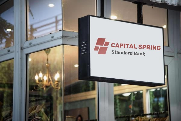 Sign mockup outside of a shop